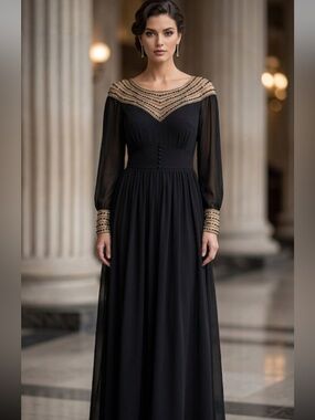 Elegant Black Evening Dress – Size L-XL (US) / 48 (EU)
Brand New with Tags